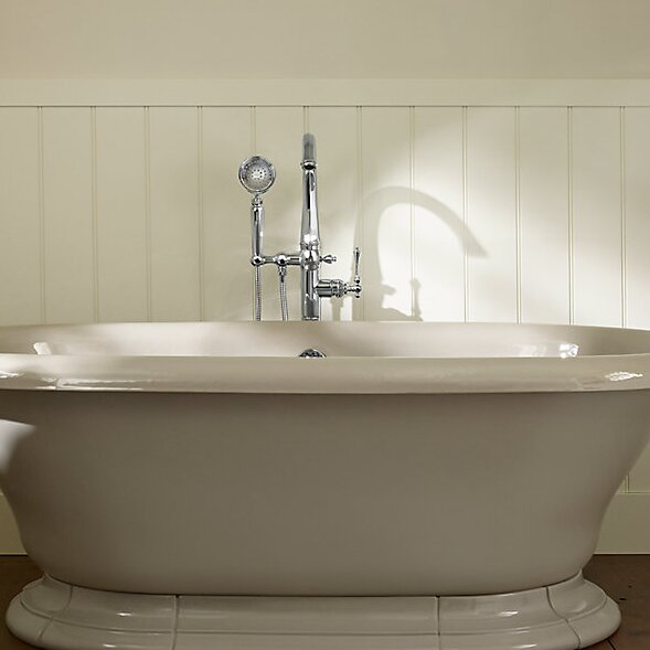 Kelston Floor-Mount Bath Filler Trim with Handshower shops